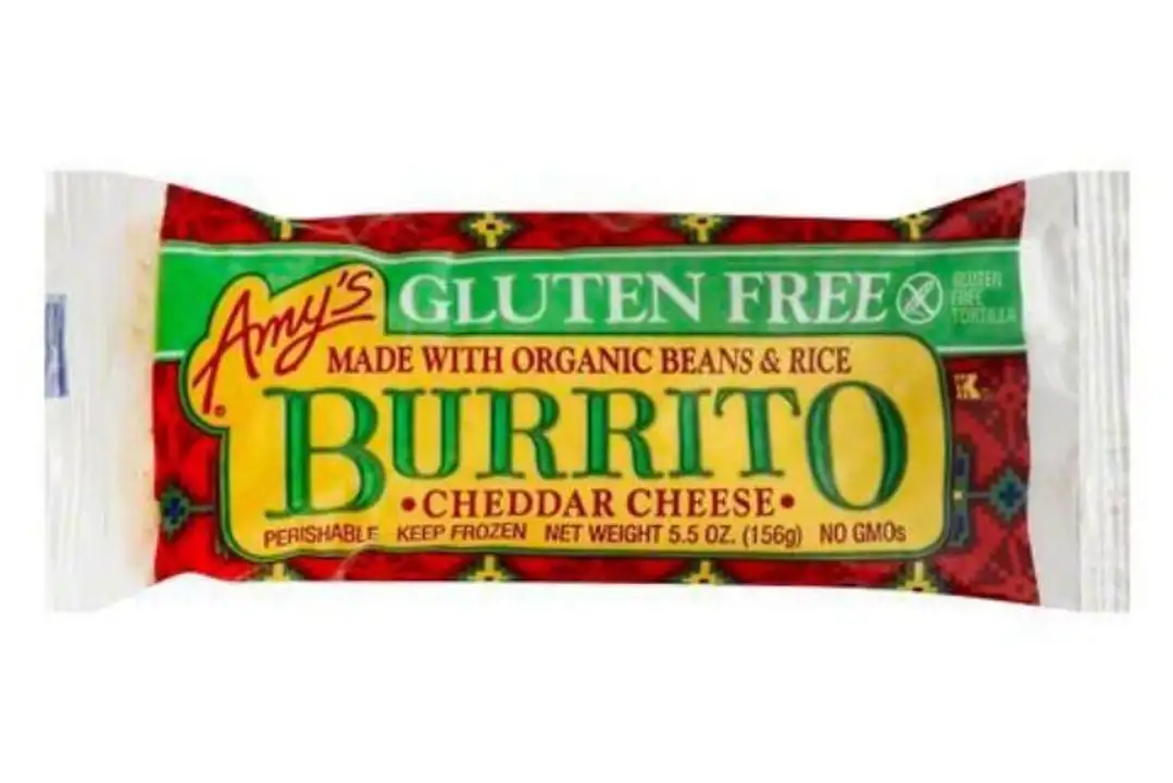 Order Amys Burrito, Gluten Free, Cheddar Cheese - 5.5 Ounces food online from Novato Harvest Market store, Novato on bringmethat.com