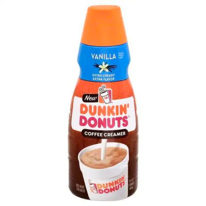 Order Dunkin Donuts Coffee Creamer, Non-Dairy, Vanilla - 32 Ounces food online from Holiday farms store, Roslyn Heights on bringmethat.com