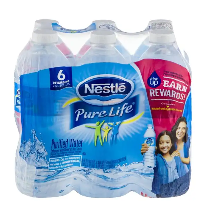 Order Nestle Pure Life Water, Purified - 6 Each food online from Fligner Market store, Lorain on bringmethat.com