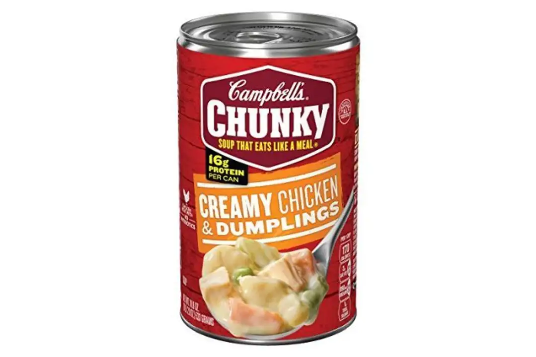 Order Campbells Chunky Soup, Creamy Chicken & Dumplings - 18.8 Ounces food online from Holiday farms store, Roslyn Heights on bringmethat.com
