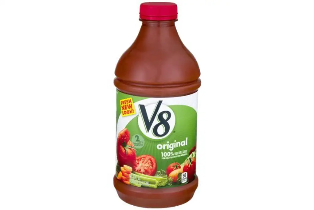 Order V8 100% Juice, Vegetable, Original - 46 Ounces food online from Holiday farms store, Roslyn Heights on bringmethat.com