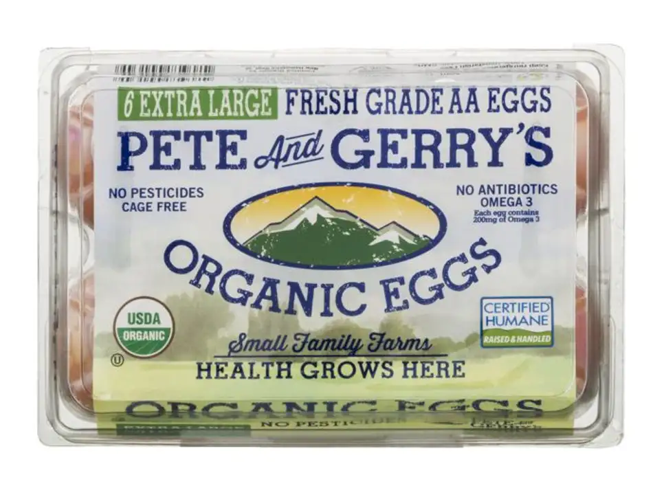 Order Pete and Gerrys Organic  Eggs Eggs, Organic, Free Range, Extra Large - 6 Count food online from Holiday farms store, Roslyn Heights on bringmethat.com