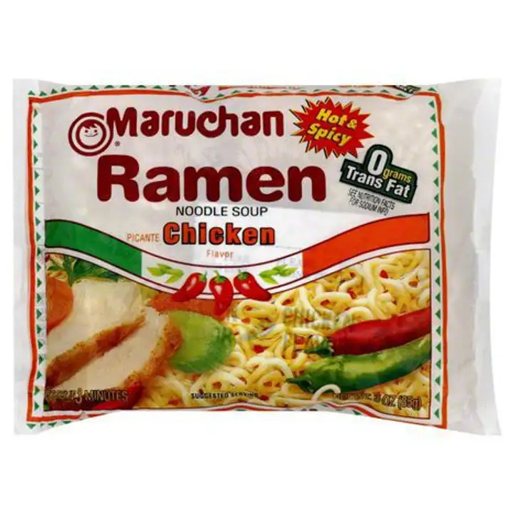 Order Maruchan Soup, Ramen Noodle, Picante Chicken Flavor - 3 Ounces food online from Fligner Market store, Lorain on bringmethat.com