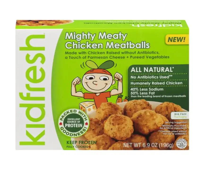 Order Kidfresh Meatballs, Mighty Meaty Chicken - 6.9 Ounces food online from Holiday farms store, Roslyn Heights on bringmethat.com