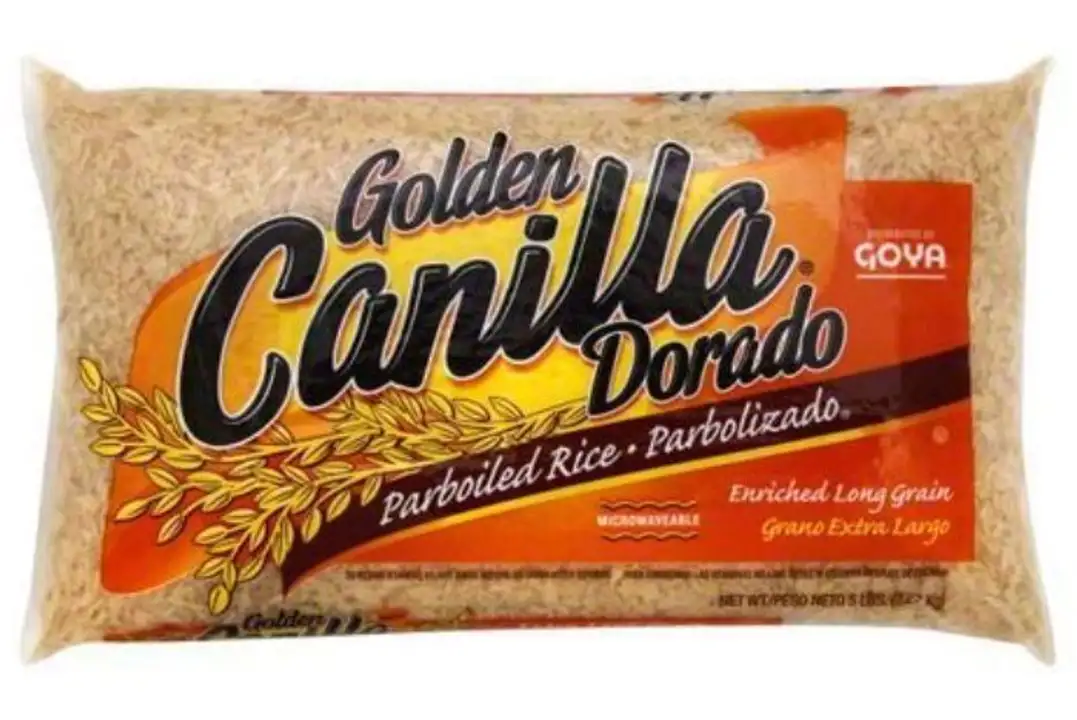 Order Canilla Golden Parboiled Rice, Enriched, Long Grain - 5 Pounds food online from Fligner Market store, Lorain on bringmethat.com