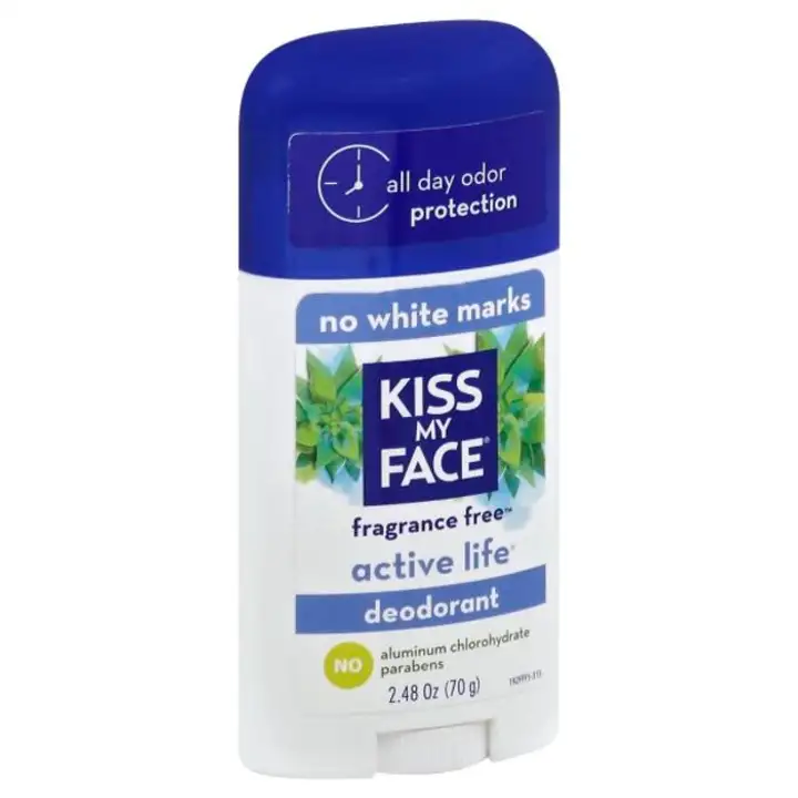 Order Kiss My Face Active Life Deodorant, Fragrance Free - 2.48 Ounces food online from Whole Foods Co-Op Denfeld store, Duluth on bringmethat.com