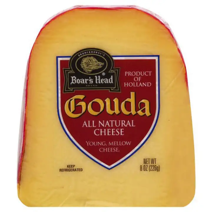 Order Boar's Head® Gouda Cheese - 8 Ounces food online from Holiday farms store, Roslyn Heights on bringmethat.com