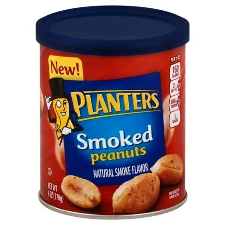 Order Planters Peanuts, Smoked - 6 Ounces food online from Novato Harvest Market store, Novato on bringmethat.com