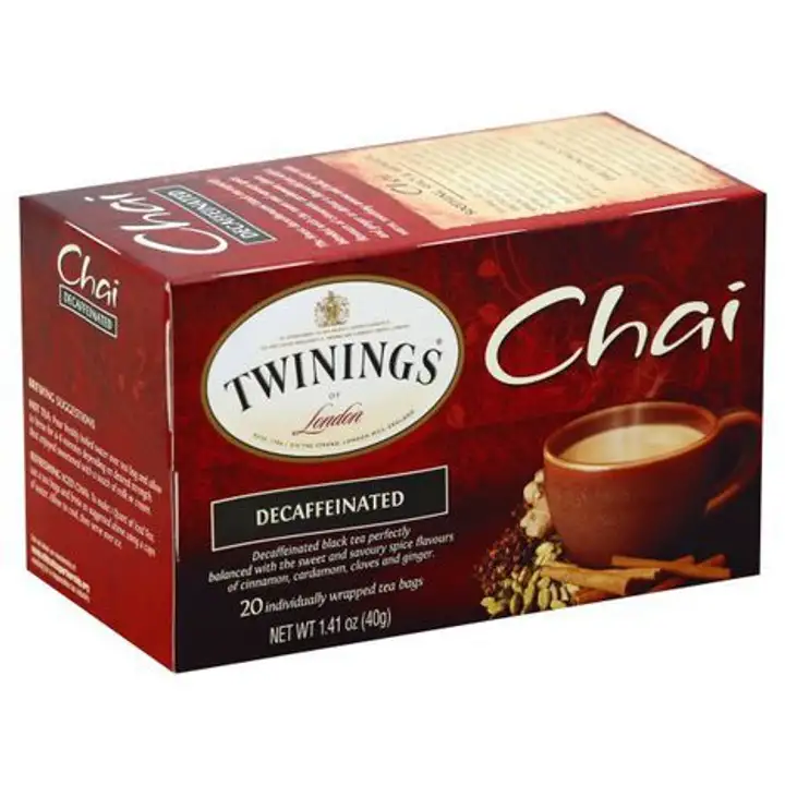Order Twinings Chai, Decaffeinated, Bags - 20 Bags food online from Novato Harvest Market store, Novato on bringmethat.com