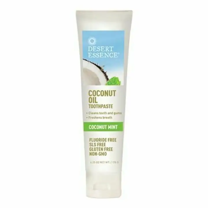 Order Desert Essence Toothpaste, Coconut Oil, Coconut Mint - 6.25 Ounces food online from Whole Foods Co-Op Denfeld store, Duluth on bringmethat.com