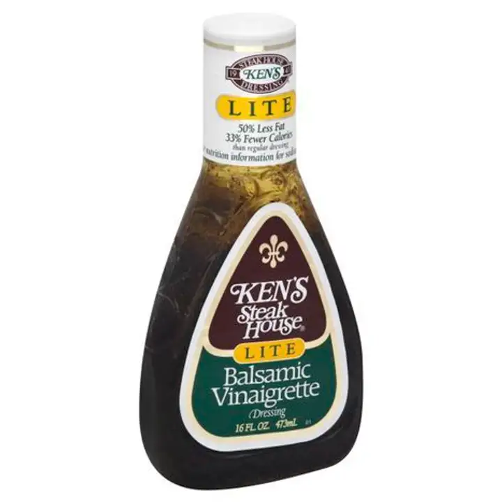 Order Kens Steak House Dressing & Marinade, Balsamic Vinaigrette, Lite - 16 Ounces food online from Holiday farms store, Roslyn Heights on bringmethat.com