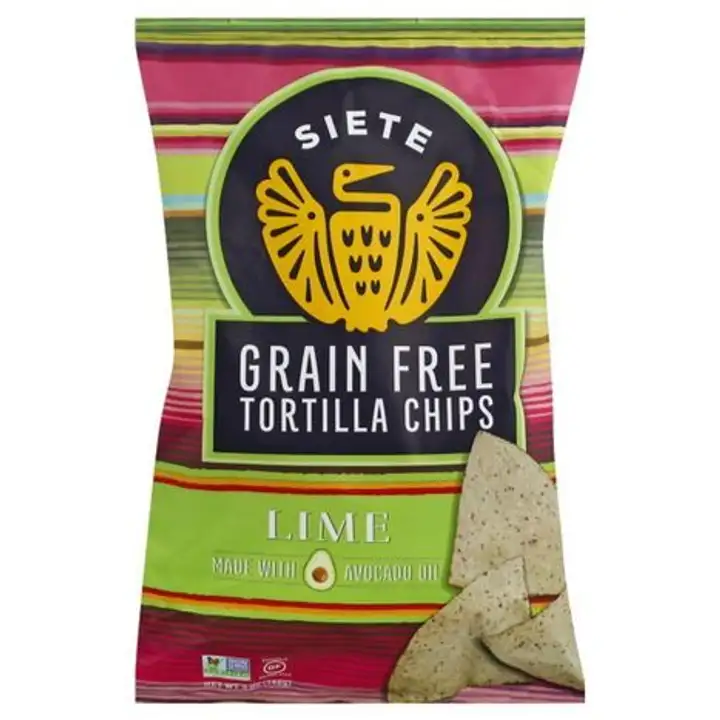Order Siete Tortilla Chips, Grain Free, Lime - 5 Ounces food online from Whole Foods Co-Op Denfeld store, Duluth on bringmethat.com