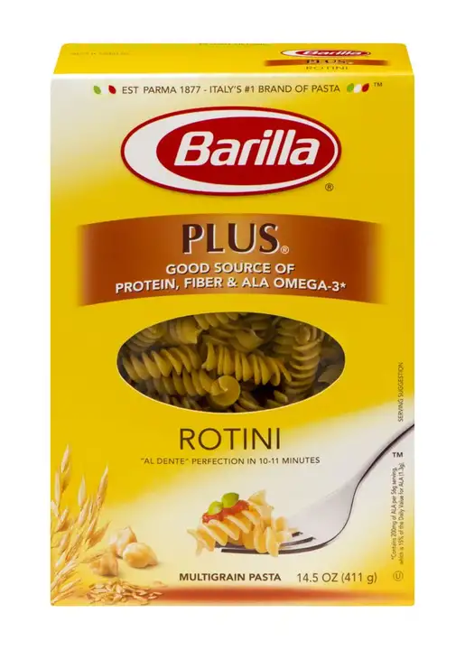 Order Barilla Multigrain Pasta, Rotini, ProteinPlus - 14.5 Ounces food online from Holiday farms store, Roslyn Heights on bringmethat.com