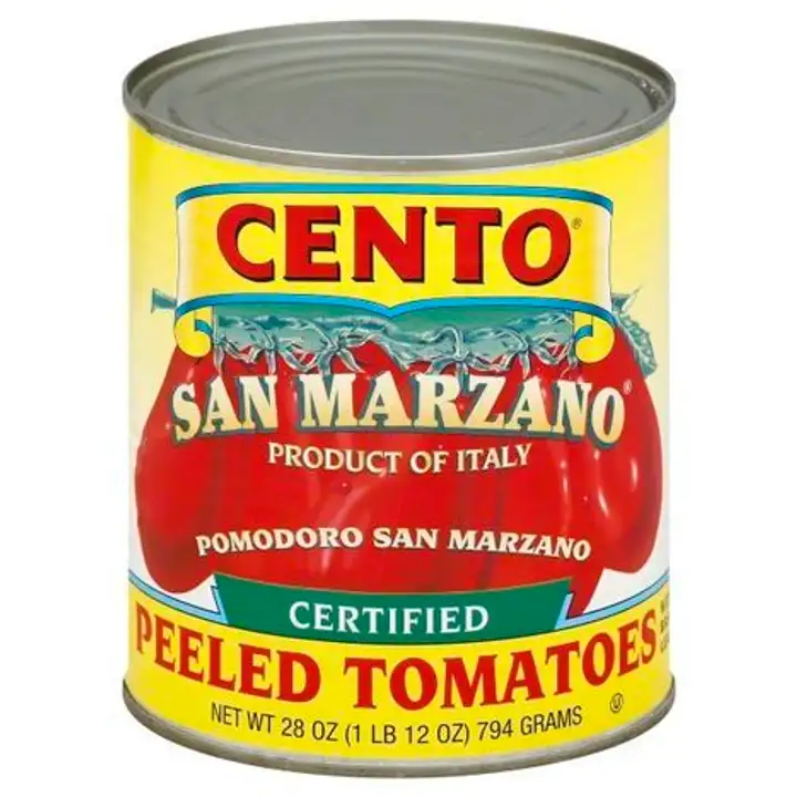 Order Cento Tomatoes, with Basil Leaf, San Marzano, Peeled - 28 Ounces food online from Novato Harvest Market store, Novato on bringmethat.com