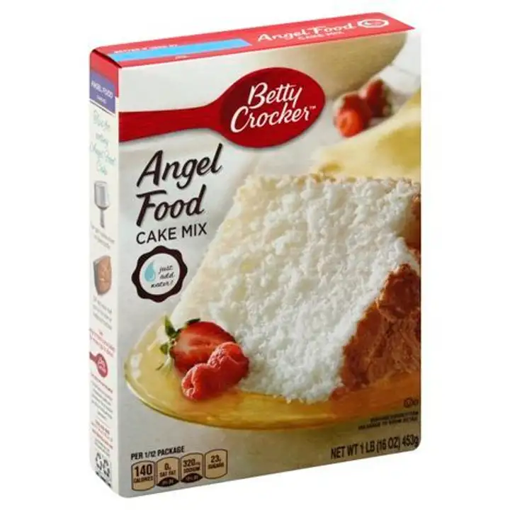 Order Betty Crocker Cake Mix, Angel Food - 16 Ounces food online from Novato Harvest Market store, Novato on bringmethat.com