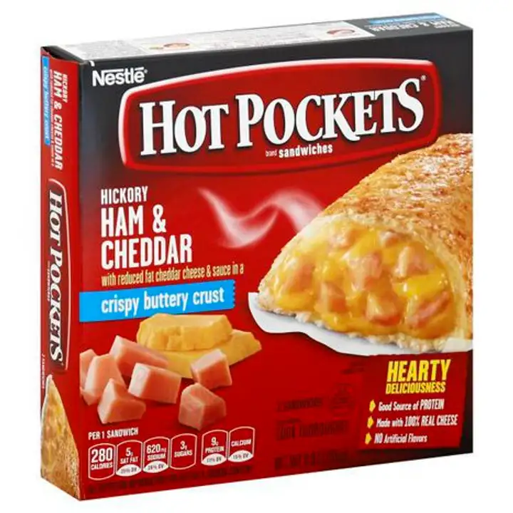 Order Hot Pockets Sandwiches, Hickory Ham & Cheese - 9 Ounces food online from Novato Harvest Market store, Novato on bringmethat.com