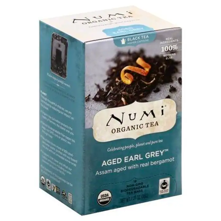 Order Numi Black Tea, Aged Earl Grey, Bags - 18 Bags food online from Novato Harvest Market store, Novato on bringmethat.com