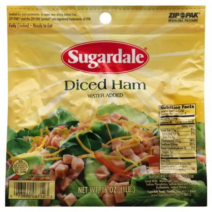 Order Sugardale Ham, Diced - 16 Ounces food online from Fligner Market store, Lorain on bringmethat.com