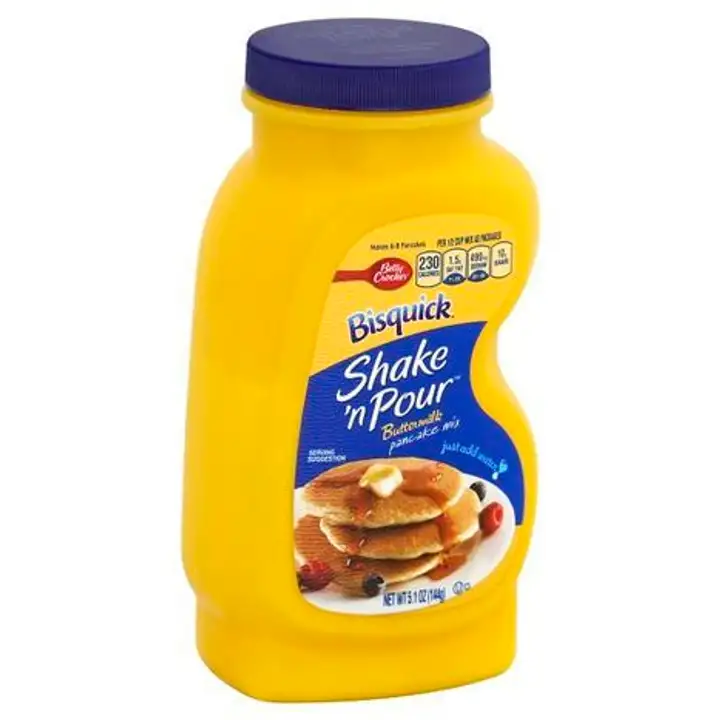 Order Bisquick Shake 'n Pour Pancake Mix, Buttermilk - 5.1 Ounces food online from Holiday farms store, Roslyn Heights on bringmethat.com