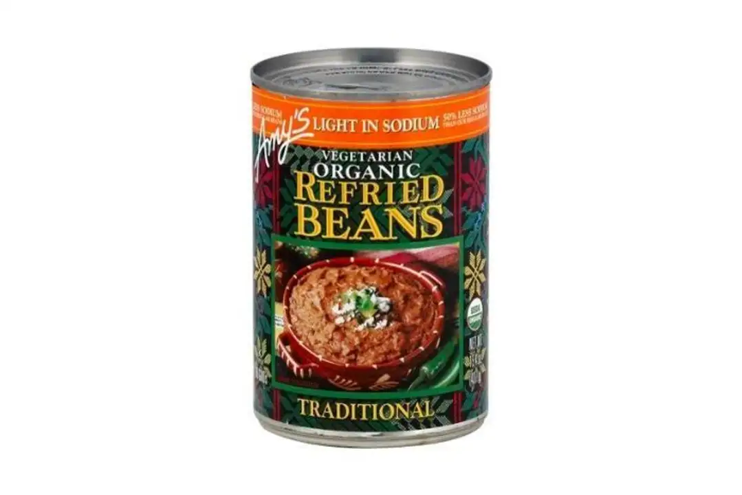 Order Amys Light in Sodium Refried Beans, Organic, Traditional - 15.4 Ounces food online from Novato Harvest Market store, Novato on bringmethat.com