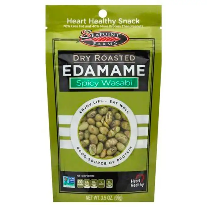 Order Seapoint Farms Edamame, Dry Roasted, Spicy Wasabi - 3.5 Ounces food online from Holiday farms store, Roslyn Heights on bringmethat.com