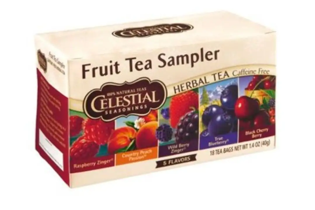 Order Celestial Seasonings Herbal Tea, Fruit Tea Sampler, Caffeine Free, Tea Bags - 18 Bags food online from Holiday farms store, Roslyn Heights on bringmethat.com