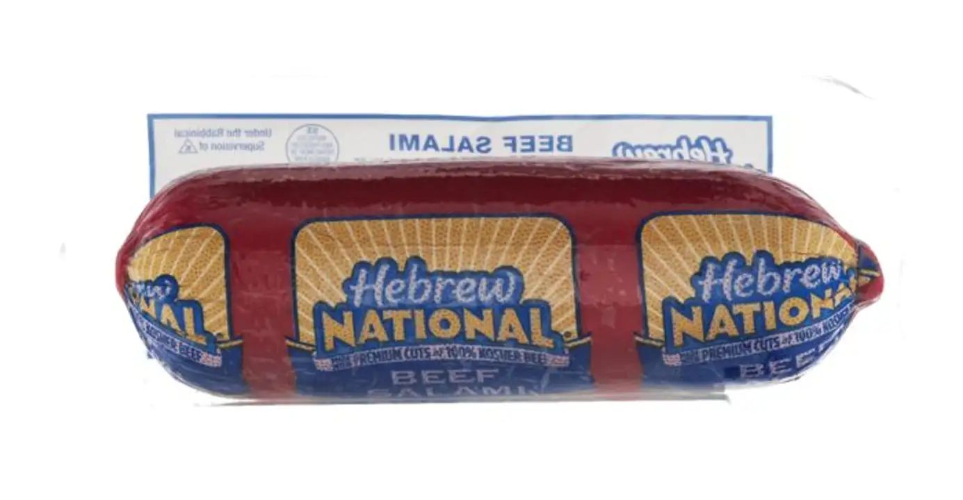 Order Hebrew National Salami, Beef - 12 Ounces food online from Holiday farms store, Roslyn Heights on bringmethat.com