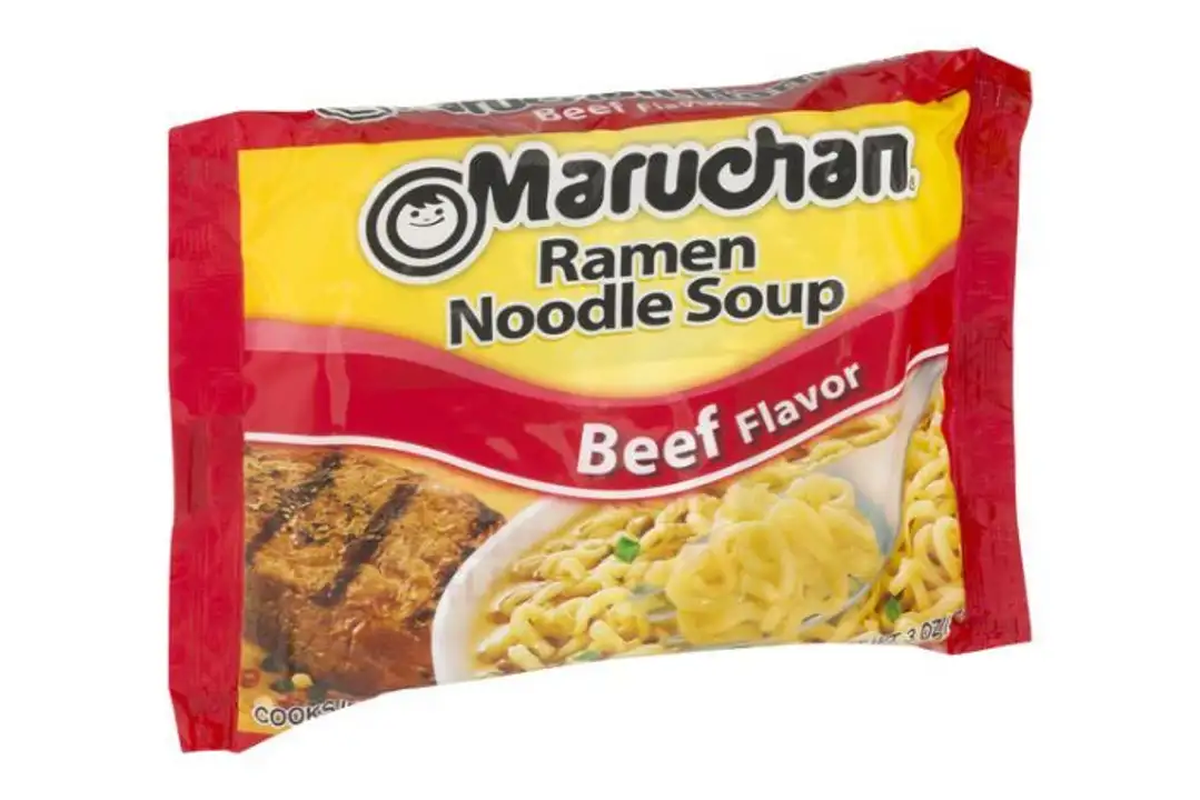 Order Maruchan Ramen Noodle Soup, Beef Flavor - 3 Ounces food online from Fligner Market store, Lorain on bringmethat.com