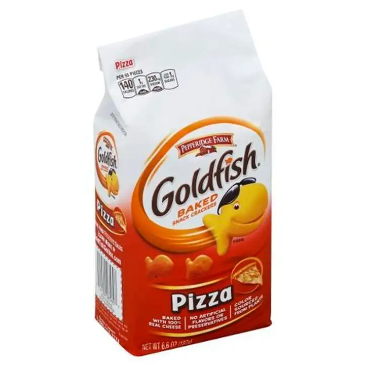 Order Goldfish Baked Snack Crackers, Pizza - 6.6 Ounces food online from Novato Harvest Market store, Novato on bringmethat.com