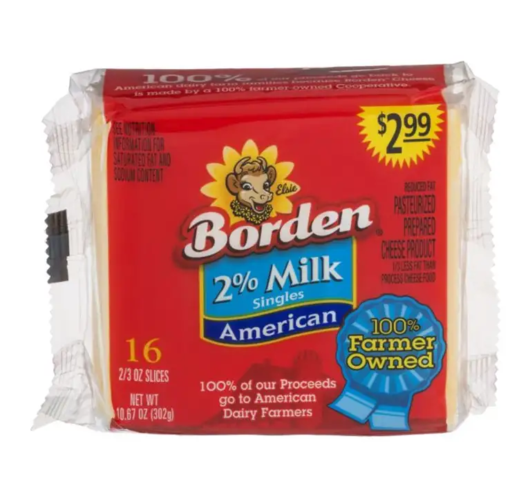 Order Borden 2% Milk Cheese Singles American - 10.67 Ounces food online from Holiday farms store, Roslyn Heights on bringmethat.com