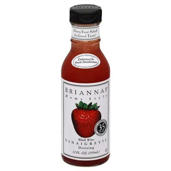 Order Briannas Dressing, Blush Wine Vinaigrette, Home Style - 12 Ounces food online from Holiday farms store, Roslyn Heights on bringmethat.com