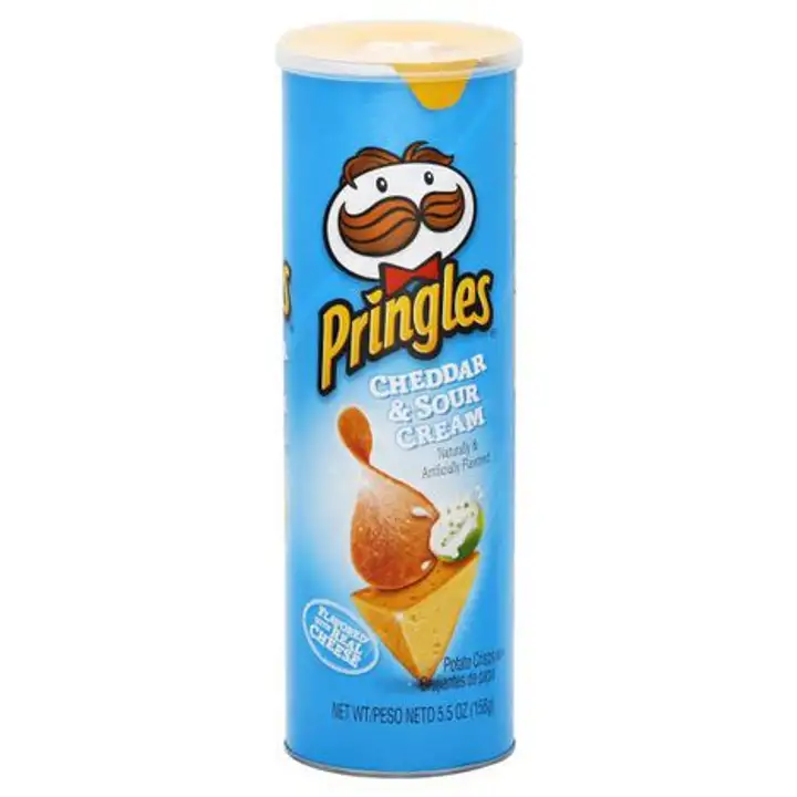 Order Pringles Potato Crisps, Cheddar & Sour Cream - 5.96 Ounces food online from Fligner Market store, Lorain on bringmethat.com
