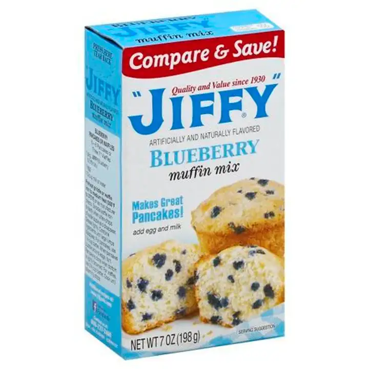 Order Jiffy Muffin Mix, Blueberry - 7 Ounces food online from Holiday farms store, Roslyn Heights on bringmethat.com