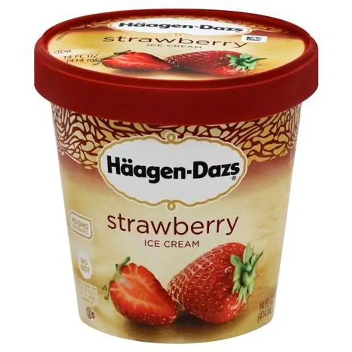 Order Haagen Dazs Ice Cream, Strawberry - 16 Ounces food online from Novato Harvest Market store, Novato on bringmethat.com