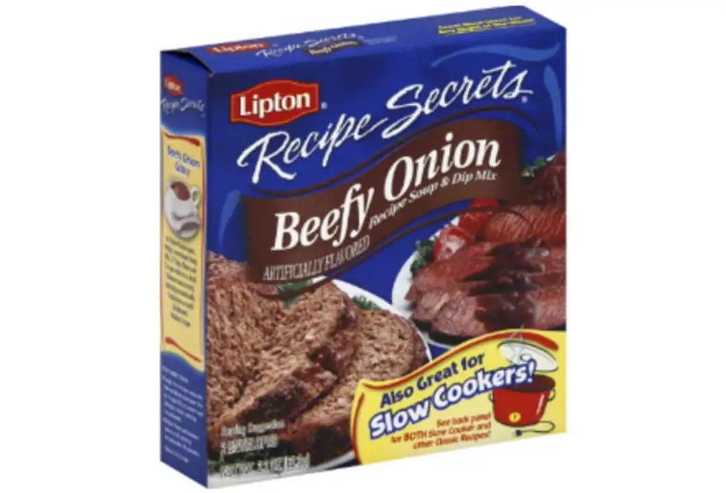 Order Lipton Recipe Secrets Recipe Soup & Dip Mix, Beefy Onion - 2.2 Ounces food online from Fligner Market store, Lorain on bringmethat.com