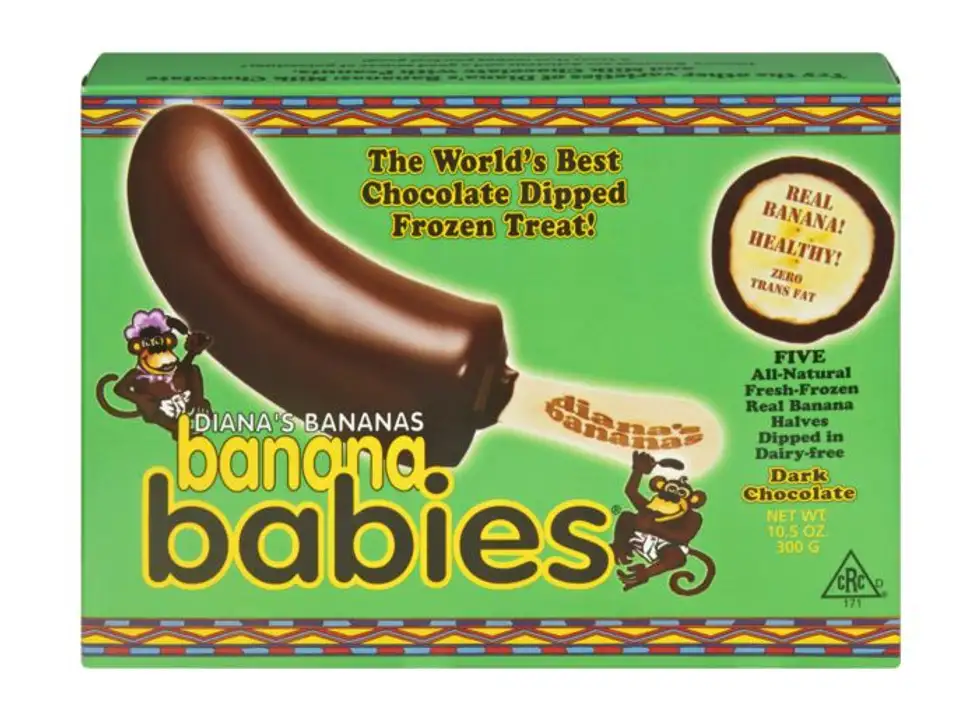 Order Dianas Bananas Banana Babies, Dark Chocolate - 10.5 Ounces food online from Holiday farms store, Roslyn Heights on bringmethat.com