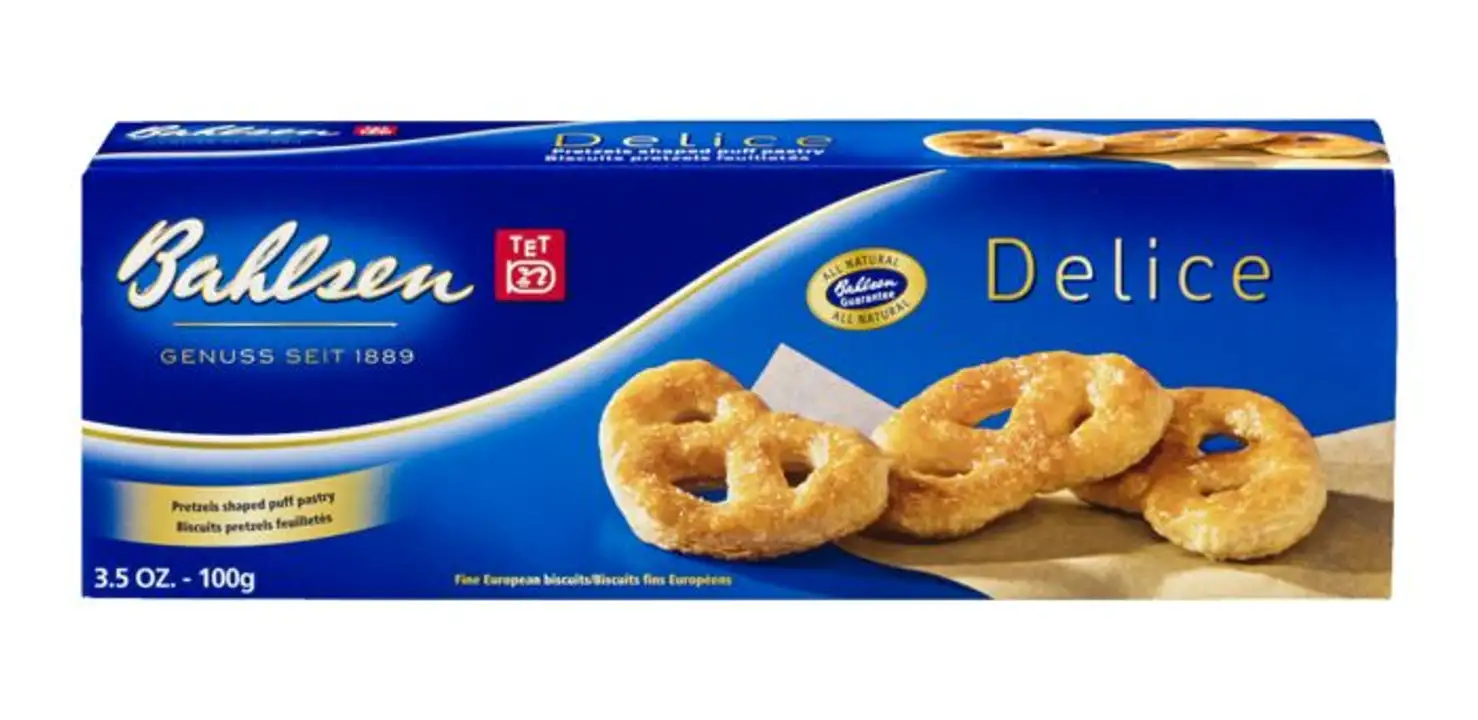Order Bahlsen Pretzels, Puff Pastry, Delice - 3 Ounces food online from Holiday farms store, Roslyn Heights on bringmethat.com