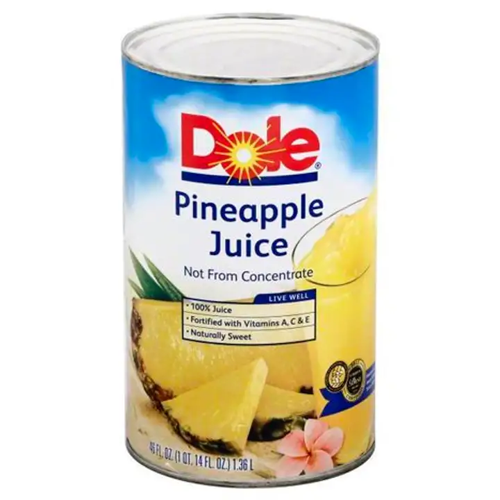 Order Dole Juice, Pineapple - 46 Ounces food online from Novato Harvest Market store, Novato on bringmethat.com
