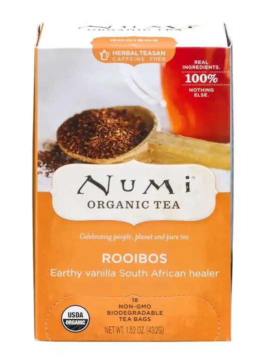 Order Numi Tea, Organic, Rooibos, Caffeine Free, Bags - 18 Bags food online from Novato Harvest Market store, Novato on bringmethat.com