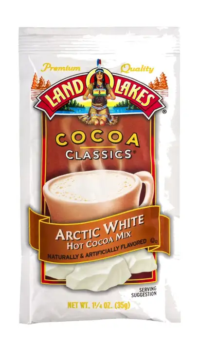 Order Land O Lakes Cocoa Classics Hot Cocoa Mix, Arctic White - 1.25 Ounces food online from Novato Harvest Market store, Novato on bringmethat.com