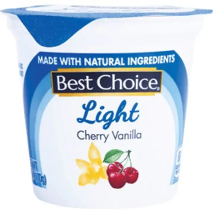 Order Best Choice Light Cherry Vanilla Yogurt - 6 Ounces food online from Fligner Market store, Lorain on bringmethat.com