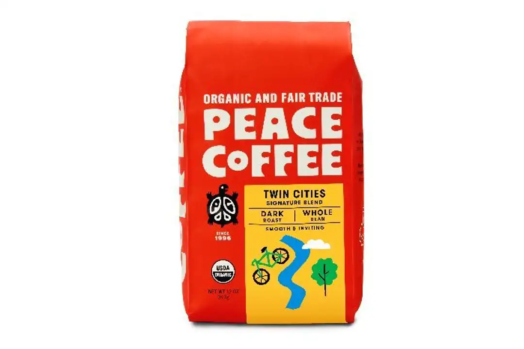Order Peace Coffee Twin Cities Blend, Organic & Fair Trade, Whole Bean - 12 Ounces food online from Whole Foods Co-Op Denfeld store, Duluth on bringmethat.com