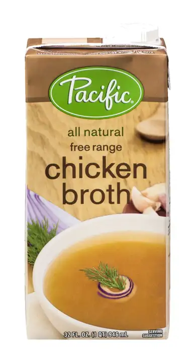 Order Pacific Broth, Chicken, Free Range - 32 Ounces food online from Novato Harvest Market store, Novato on bringmethat.com