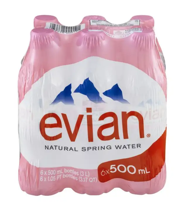 Order Evian Spring Water, Natural - 16.9 Fluid Ounces  (Pack of 6) food online from Holiday farms store, Roslyn Heights on bringmethat.com