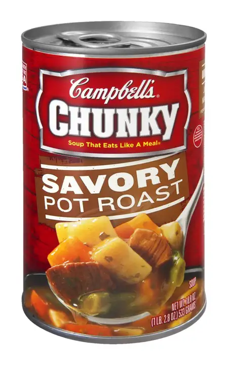 Order Campbells Chunky Soup, Savory Pot Roast - 18.8 Ounces food online from Holiday farms store, Roslyn Heights on bringmethat.com