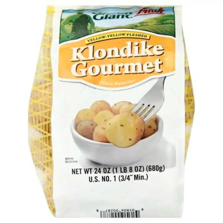Order Green Giant Fresh Klondike Gourmet Potatoes, Petite, Yellow-Yellow Fleshed - 24 Ounces food online from Holiday farms store, Roslyn Heights on bringmethat.com