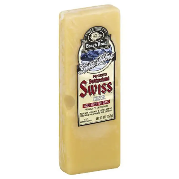 Order Boar’s Head® Imported Switzerland Swiss® Cheese, Product of Switzerland - 9 Ounces food online from Holiday farms store, Roslyn Heights on bringmethat.com