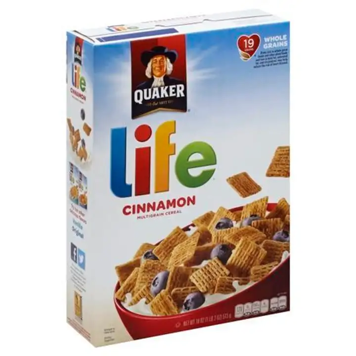 Order Quaker Cereal, Life, Cinnamon - 18 Ounces food online from Novato Harvest Market store, Novato on bringmethat.com