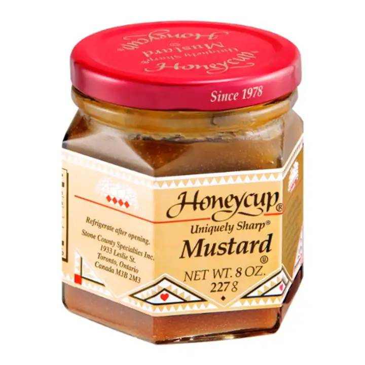Order Honey Cup Mustard, Uniquely Sharp - 8 Ounces food online from Holiday farms store, Roslyn Heights on bringmethat.com