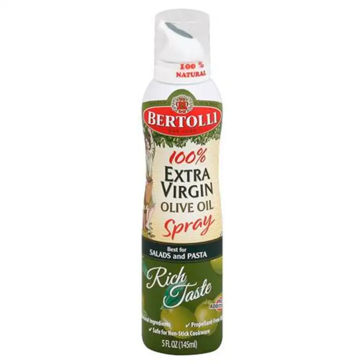 Order Bertolli Olive Oil, 100% Extra Virgin, Spray - 5 Ounces food online from Holiday farms store, Roslyn Heights on bringmethat.com